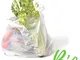 Palucart® scatolo da 500 shopper biodegradabili compostabili a norma 2018 (27+7+7x50)