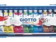 GIOTTO Extra Fine - Astuccio da 12 Tempere Extra Fine in Tubetto + 1 Pennello, 12ml