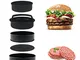 Newpop Pressa Hamburger Professionale 3 in 1, Antiaderente Stampo per Hamburger in ABS Pla...