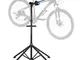 BAKAJI Cavalletto Treppiedi Riparazione Bici Altezza Regolabile 108/195cm Stand Supporto M...