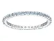 Swarovski Vittore anello blu, Metallo rodiato, 9,5, cod. 5184263