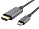 Jiqu Adattatore HDMI da USB C a 4K @ 60Hz, Cavo Ultra Sottile Portatile Adattatore da Allu...