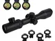 FOCUHUNTER 3-12X42SF Cannocchiale da cecchino Tactical Sniper Scope Green Coating 1/4 MOA...