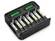 EBL Caricabatterie Universale 8 slot per AA e AAA C e D Batterie Ricaricabili con LCD Disp...