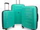 HAUPTSTADTKOFFER - PRNZLBRG - Set di 3 Trolley Valigie rigide e leggere con 4 ruote, espan...