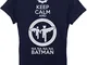 iMage T-Shirt Keep Calm And NANANANA Batman - Film - Bambino-XS-Blu Navy