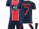 GJMQQ Maglia da Uomo, Paris Saint-Germain 2021 Second Away Jersey, Mbappé 7# / Neymar 10#...