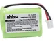 vhbw batteria compatibile con Audioline DECT 7500, 7500 Micro, 7501, 7800, 7800B, 7801 tel...