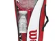 Wilson Tour, Set da Badminton, Include 4 Racchette, 3 Volani, 1 Rete, 2 Supporti Telescopi...