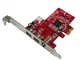 KALEA-INFORMATIQUE Scheda controller PCIe Firewire 400 Ieee1394a e 800 ieee3194b con chips...