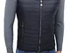 Evoga Giubbotto Smanicato Uomo Slim Fit Nero bomberino Gilet con Cerniera (L, Nero)