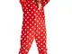 Disney Minnie Pigiama Donna Intero, Pigiamone in Pile Caldo con Cappuccio 3D S-XL (M)