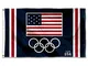 WinCraft USA - Bandiera olimpica e squadra USA 3 x 5 per asta bandiera