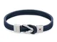 Tommy Hilfiger Jewelry Braccialetto In Pelle da Uomo Blu Navy - 2790443