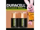 Duracell Batterie Ricaricabili D (Confezione da 2), 3000 mAh NiMH, Energia di lunga durata