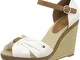 Tommy Hilfiger Iconic Elena Sandal, Espadrillas Donna, Bianco (Whisper White 121), 41 EU