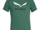 Salewa Solidlogo Dry M S/S T-Shirt, Uomo, Verde , 50/L
