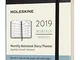 Moleskine 2019 Agenda Mensile 12 Mesi, Tascabile, Copertina Morbida, Nero