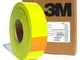 3M Nastro Pellicola Adesivo Fluorescente Alta visibilità Giallo 25/50/200mm (25mm, Lunghez...