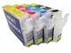 F-INK - Cartucce d'inchiostro ricaricabili vuote compatibili con Epson 29 o 29XL, 4 colori...