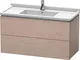 Mobile Toilette Duravit L-Cube Vanity a Parete, 2 cassetti, 1020 mm, per Starck 3, coloraz...