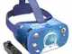 DESTEK Occhiali VR per bambini, 3D Educational 110°FOV Anti-Blue Light Eye Protection HD V...