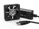 ELUTENG Ventola PC USB,40mm Fan 5V L/M/H 3 Velocità Regolabile Fan PC Mini Ventola Silenzi...