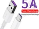 HyperWimo Cavo Type c [ Supercharge 5A ] Compatibile con Samsung S20 S10 S9 S8 Note 9 8 A8...