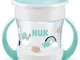 Nuk Mini Magic Cup Bicchiere salvagoccia, Multicolore (Bianco/Verde Menta), 160 ml