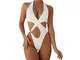 NOAGENJT Costume da Bagno Donna Piscina Lingerie Sexy Uomo Costumi da Bagno Donna Due Pezz...