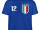 Shirtgeil Nazionale di Calcio Italiana - Italia Squadra Azzurra Maglietta per Bambini 3-4...