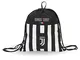 Seven Easy Bag Juventus Coaches, Bianco & Nero, Sacca Sport & Tempo Libero, 21 cm