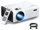 Proiettore, mini video Crosstour Full HD, supporta home cinema, proiettore a LED, portatil...