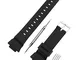 OTOTEC - Cinturino di ricambio per orologio, in gomma nera, impermeabile, ansa da 16 mm, c...