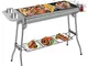 Femor Barbecue Grilia a Carbone, Barbecue Grilia Pieghevole Portatile, Barbecue Grill in A...