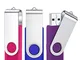 Chiavetta USB 4GB 3 Pezzi Pen Drive Cardfuss USB 2.0 Girevole Pennetta Portatile Unità Mem...
