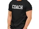 TeeDesign T-Shirt Coach - Allenatori Sportivi, Mister di Calcio, Volley Basket, Personal T...