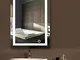 POPSPARK Specchio per trucco da parete a parete con specchio a LED per il bagno a parete a...