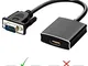 Golvery Convertitore da VGA a HDMI, VGA Full HD 1080p per adattatore TV HDMI per HDTV, Com...