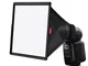 TYCKA 23 x 18cm Flash Softbox Diffusore (universale, pieghevole) per Nikon, Canon, Sony, Y...