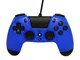 Gioteck - Controller VX4 Blu Cablato per PS4 e PC Gamepad, Joystick Design ergonomico, Pla...