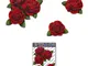 Adesivi per auto piccoli fiori rosa rossa - ST00066RD_SML - Adesivi JAS