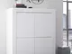 Arredocasagmb.it Mobile Contenitore 4 Ante Moderno Bianco Opaco Soggiorno Madia Buffet con...