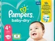 Pampers Baby-dry Size 4+ A 12 Ore Di Protezione, Per 10-15kg - 860 Gr, Multi, Taglia 4+, 3...