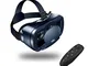 Occhiali VR con videocamera 3D VR – per film e giochi 3D, occhiali 3D VR con controller Bl...