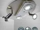 Plafoniera LED da soffitto con 4 faretti, include 4 lampadine LED GU10 3W, luca calda 3000...