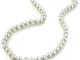 Collana di perle Akoya bianche giapponese 6,5 - 7,0 mm AAA perla perle coltivate Choker lu...