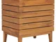 vidaXL - Cesto portabiancheria in legno di teak, 40 x 30 x 45 cm
