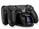 ECHTPower Ricarica Controller per PS-4, PS-4 Docking Station e Indicatore di LED Base di R...