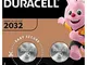 Duracell - CR-2032 - Batteria a bottone al litio, confezione da 1 pezzo, 3,0 V